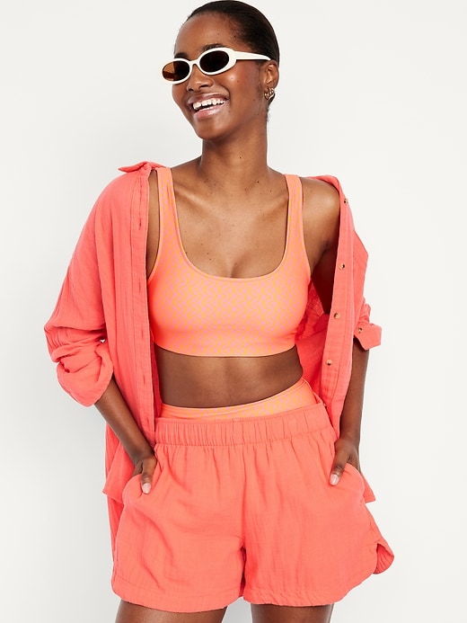 Image number 3 showing, Matte Scoop-Neck Bikini Swim Top