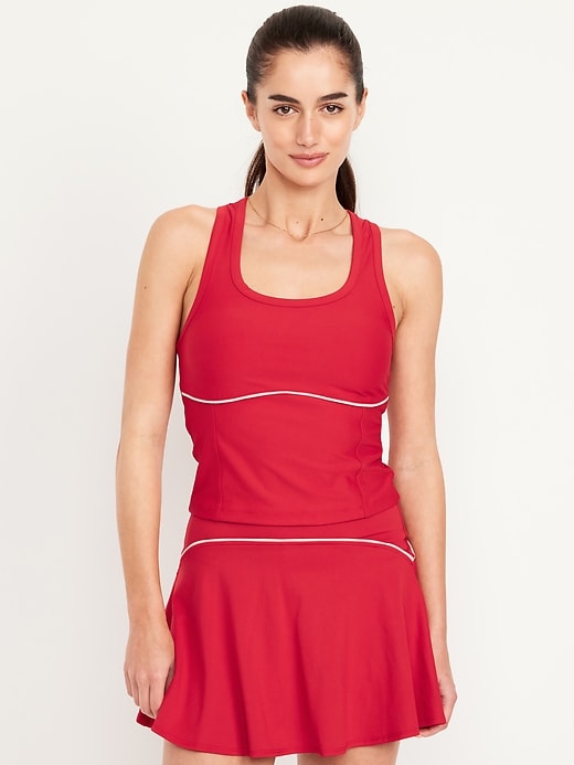 Image number 1 showing, PowerSoft Racerback Cropped Shell Tank
