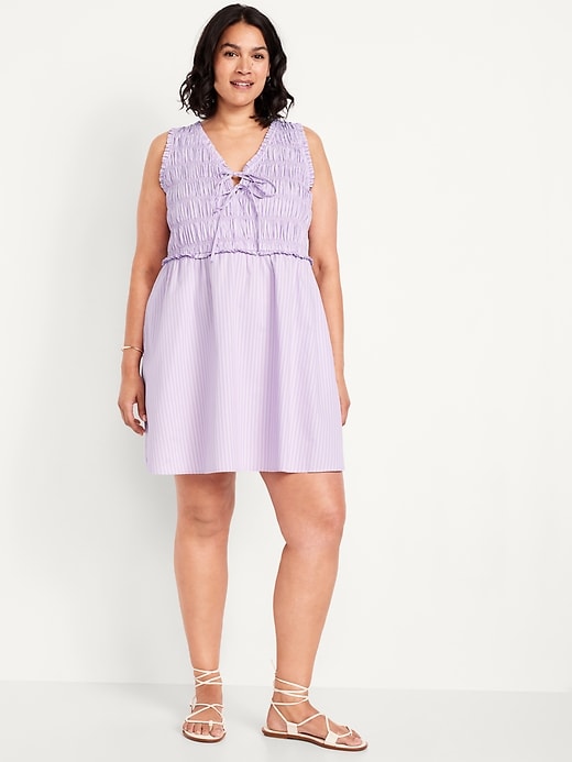 Image number 6 showing, Fit & Flare Smocked Bodice Mini Dress