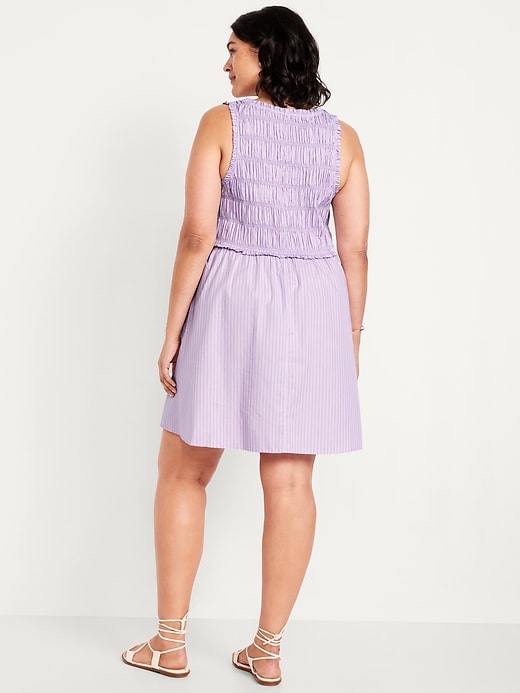 Image number 7 showing, Fit & Flare Smocked Bodice Mini Dress