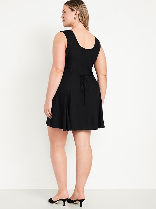 Image number 7 showing, Sleeveless Crepe Button-Front Mini Dress