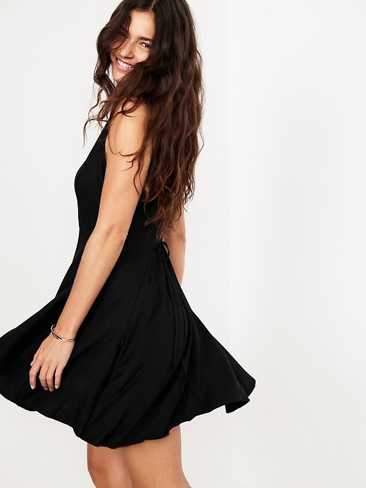 Image number 3 showing, Sleeveless Crepe Button-Front Mini Dress