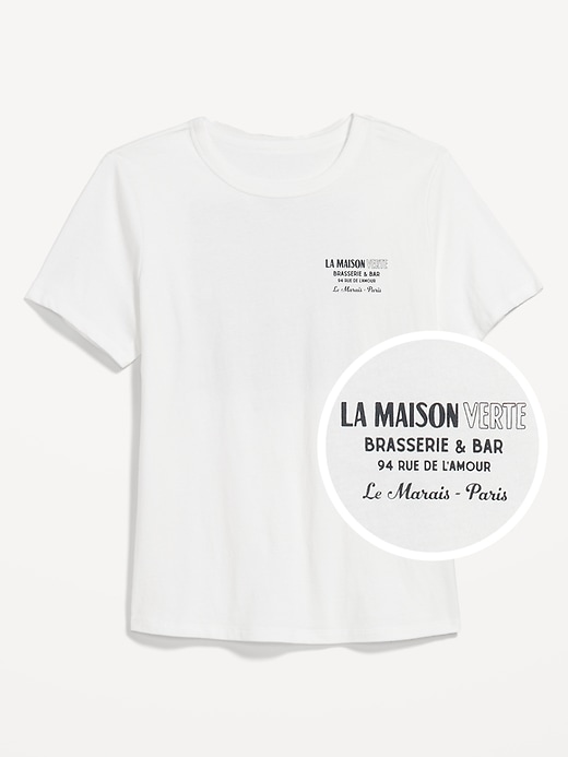 L'image numéro 9 présente T-shirt passe-partout ras du cou à imprimé