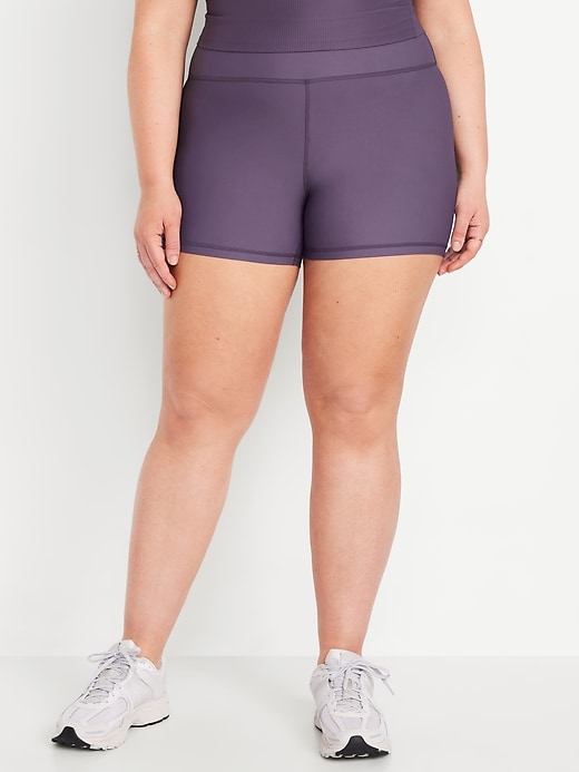 Image number 6 showing, High-Waisted PowerSoft Biker Shorts -- 4-inch inseam