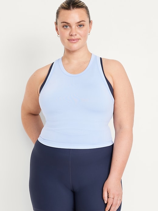 Image number 7 showing, Fluid Seamless Fitted Crop Tank Top