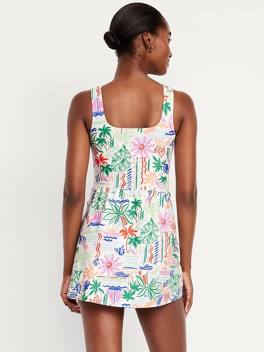 Image number 2 showing, Matte Side-Tie Swim Dress