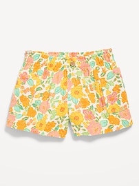 View large product image 4 of 4. Printed Double-Weave Pull-On Utility Shorts for Girls