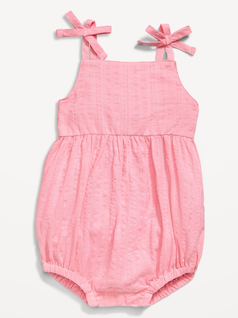 Sleeveless Tie-Knot One-Piece Romper for Baby