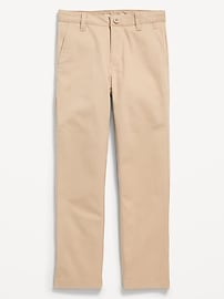 L'image numéro 1 présente Pantalon chino d’uniforme scolaire étroit à extensibilité intégrée pour Garçon