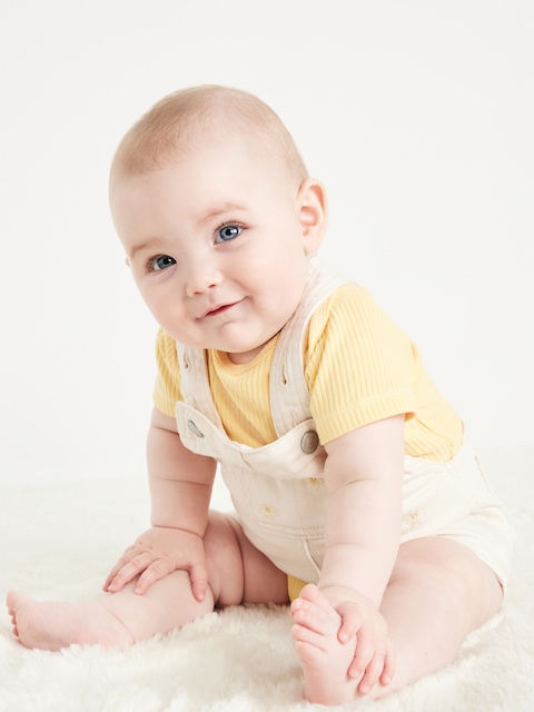 Embroidered Twill Skirtall Dress for Baby