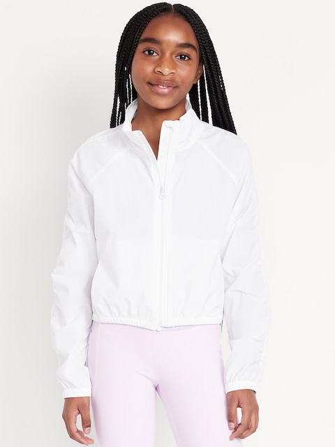 Loose Ruched-Sleeve Jacket for Girls