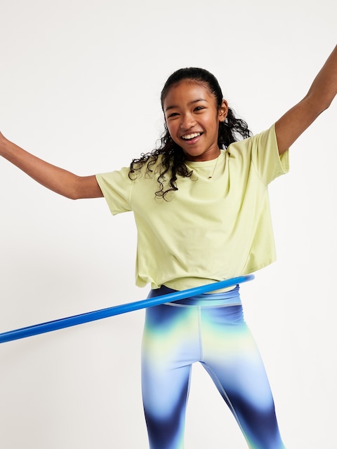 CloudMotion Cropped Performance T-Shirt for Girls
