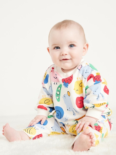 Ensemble de chandail en jersey bouclette et legging à motif pour bébé