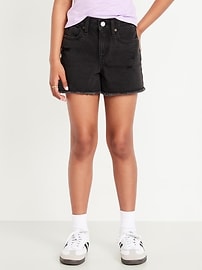 Image number 1 showing, High-Waisted Ripped Frayed-Hem Jean Shorts for Girls