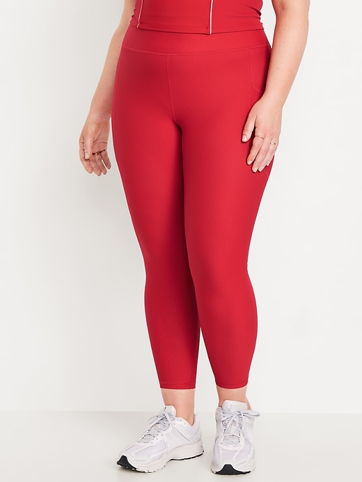 Image number 6 showing, High-Waisted PowerSoft Rib Pocket Leggings