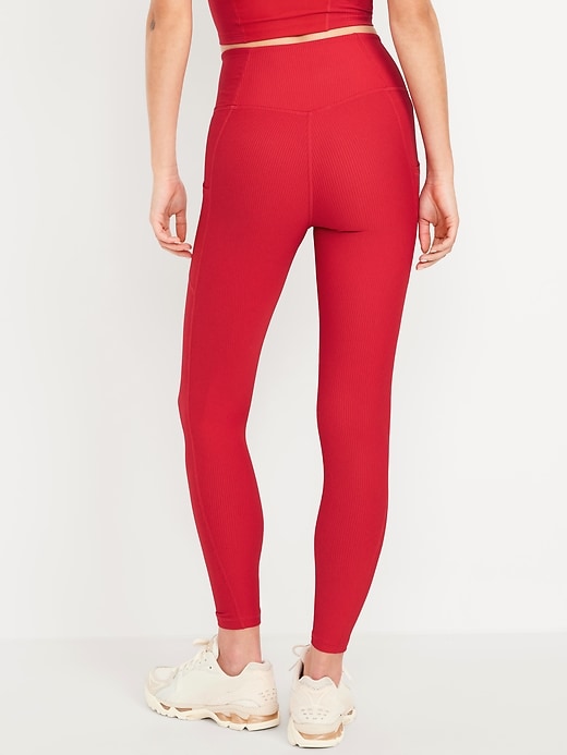 Image number 5 showing, High-Waisted PowerSoft Rib Pocket Leggings