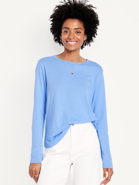 EveryWear Long-Sleeve T-Shirt - Blue