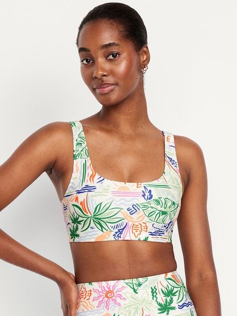 Matte Scoop-Neck Bikini Swim Top