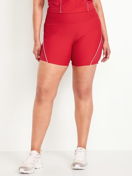 Image number 6 showing, High-Waisted PowerSoft Biker Shorts -- 6-inch inseam