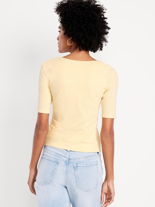 Image number 2 showing, Double-Layer Scoop-Neck T-Shirt