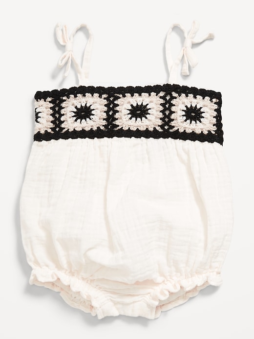 View large product image 2 of 2. Sleeveless Double-Weave One-Piece Romper for Baby