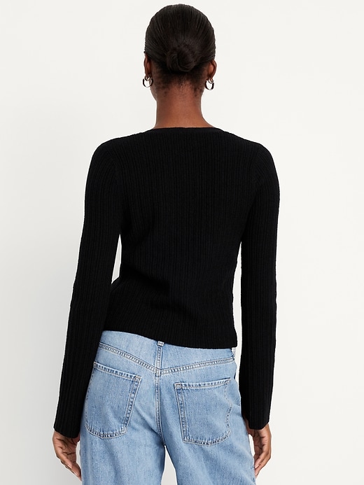 Image number 2 showing, Textured Bouclé Button-Down Sweater