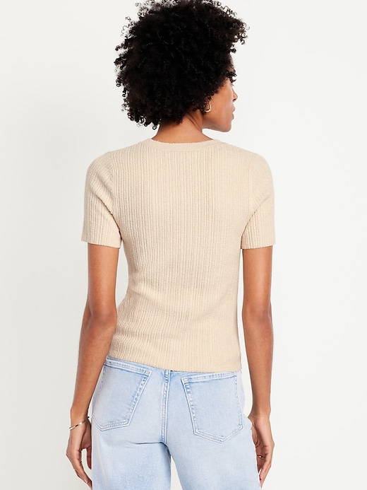 Image number 6 showing, Textured Bouclé T-Shirt