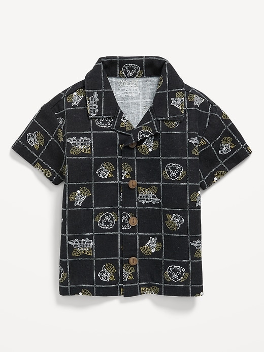 View large product image 1 of 1. Short-Sleeve Linen-Blend Shirt for Baby