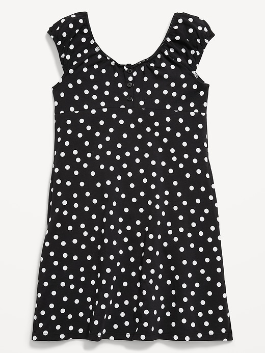 View large product image 1 of 4. Printed Short-Sleeve Henley Dress for Girls