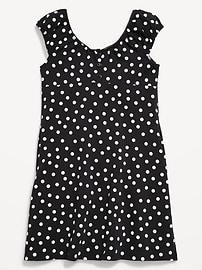 View large product image 3 of 4. Printed Short-Sleeve Henley Dress for Girls