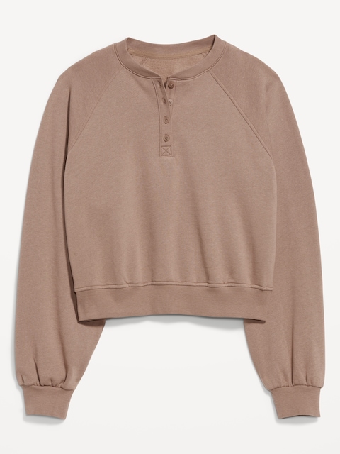 SoComfy Oversized Button-Front Sweatshirt