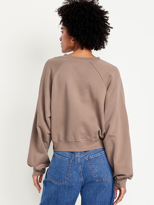 Image number 5 showing, SoComfy Oversized Button-Front Sweatshirt