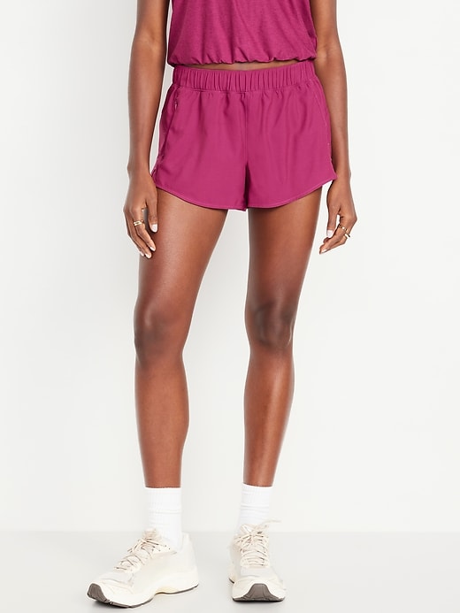 Image number 1 showing, Mid-Rise StretchTech Run Shorts -- 3-inch inseam