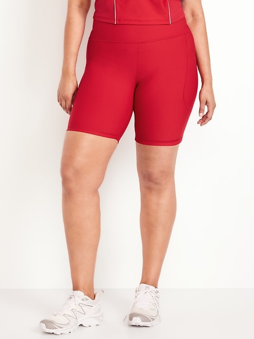 Image number 6 showing, High-Waisted PowerSoft Biker Shorts -- 8-inch inseam