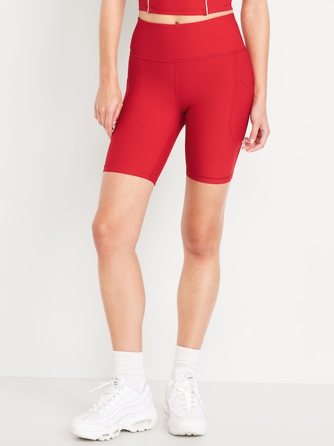 High-Waisted PowerSoft Biker Shorts -- 8-inch inseam