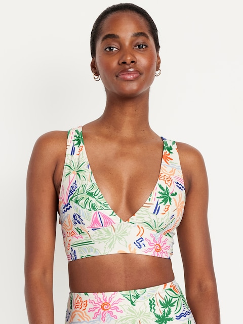 Matte Longline Bikini Swim Top