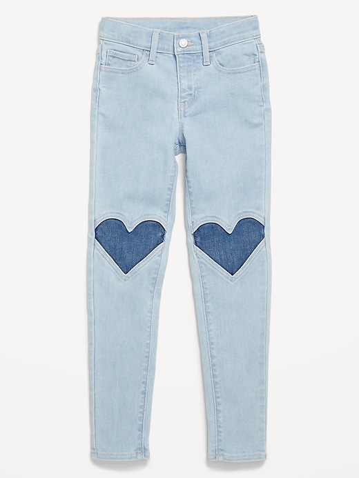 L'image numéro 4 présente Jegging Rockstar à extensibilité 360° à taille haute avec appliques aux genoux pour fille