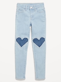 View large product image 4 of 5. High-Waisted Rockstar 360° Stretch Knee-Patch Jeggings for Girls