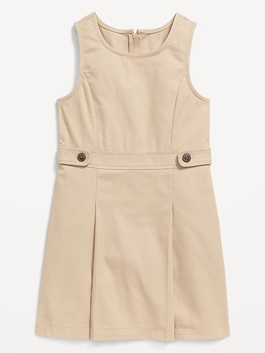Image number 3 showing, School Uniform Sleeveless Pleated Dress for Girls