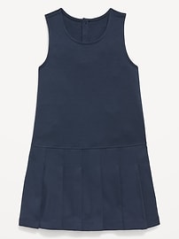 View large product image 3 of 3. Sleeveless School Uniform Ponte-Knit Dress for Girls