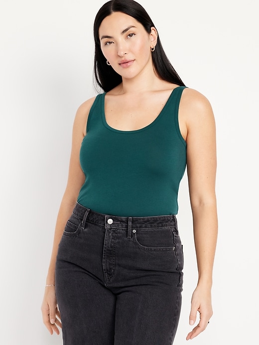 Image number 4 showing, First-Layer Scoop-Neck Tank Top