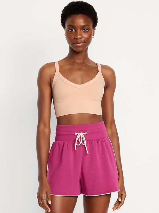 Image number 1 showing, Light Support Fluid Seamless Longline Sports Bra