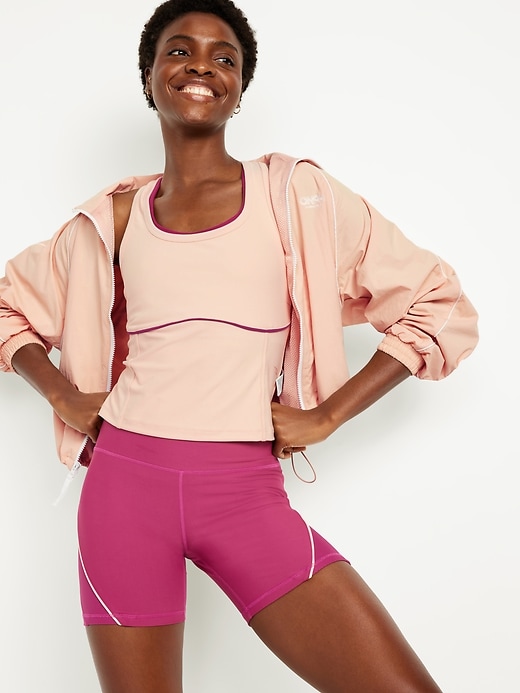 Image number 3 showing, PowerSoft Racerback Cropped Shell Tank