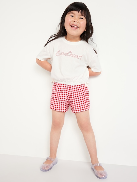 Graphic T-Shirt and Shorts Set for Toddler Girls