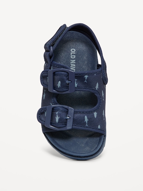 Printed Double-Strap Sandals for Toddler Boys
