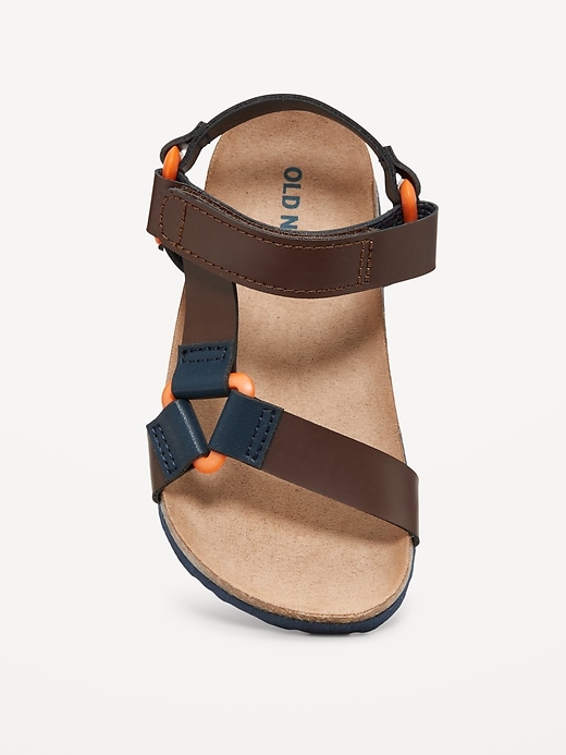View large product image 1 of 4. Faux-Leather Tech Sandals for Toddler Boys