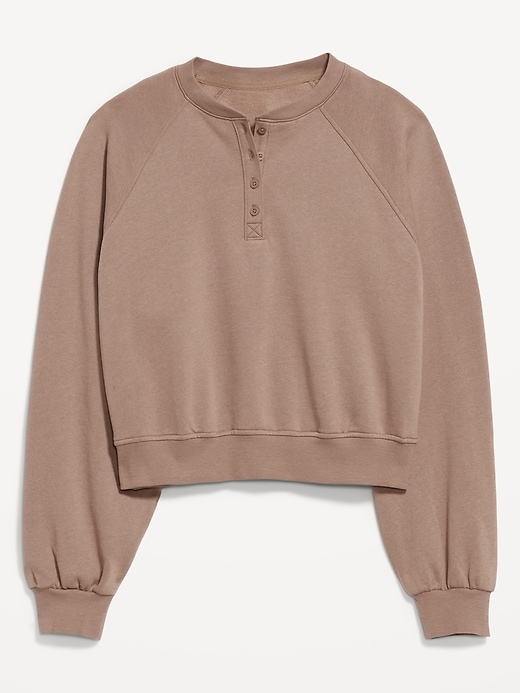 Image number 4 showing, SoComfy Oversized Button-Front Sweatshirt