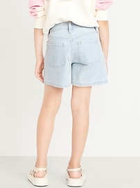 Image number 2 showing, High-Waisted Button-Fly Mariner Jean Shorts for Girls