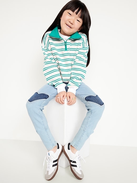 L'image numéro 3 présente Jegging Rockstar à extensibilité 360° à taille haute avec appliques aux genoux pour fille