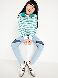 View large product image 3 of 5. High-Waisted Rockstar 360° Stretch Knee-Patch Jeggings for Girls